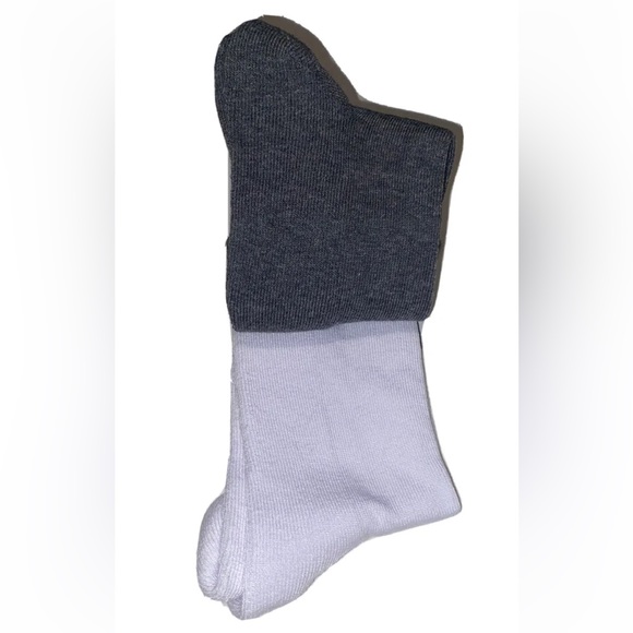 Puma Cushioned Low Crew Socks 2 Pair Mens 6-12 Gray White w/ Logo NEW Cushioned - Picture 5 of 8